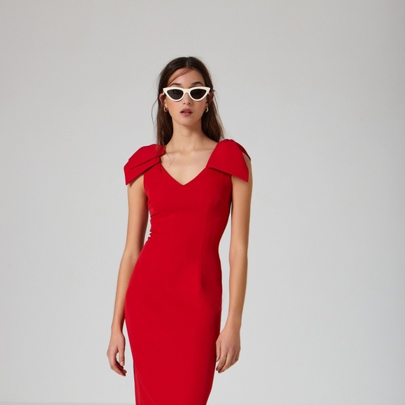 Macaron Red Dress - Picture 2 of 3